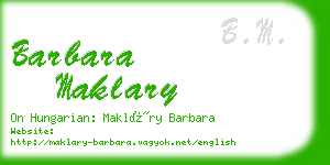 barbara maklary business card